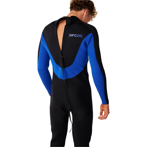 2026 Rip Curl Da Uomo Trad 3/2mm Flatlock Back Zip Muta 18EMFS - Blue